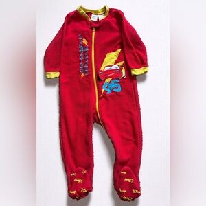 Disney Lightning McQueen Red and Yellow Kids Footie